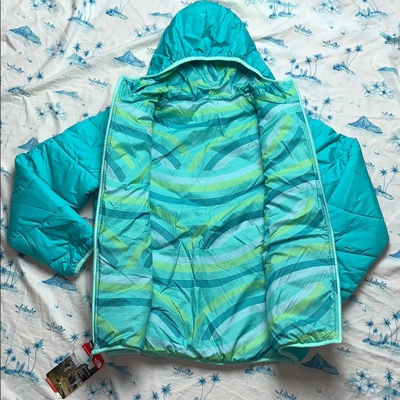 North Face Reversible Perrito Jacket Ion Blue - Picture 2 of 12